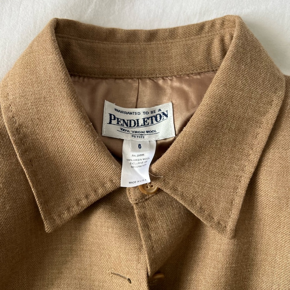 Pendleton Camel 100% Virgin Wool Jacket - image 2